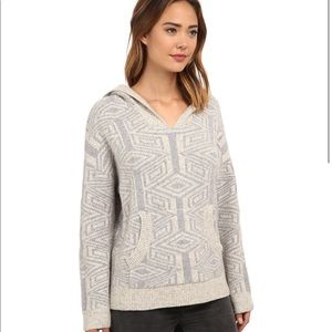 Free People Gray Six Degrees Pattern Hoodie